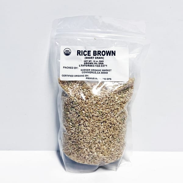 organic short grain brown rice